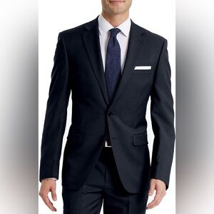 Calvin Klein Blue Suit Modern Fit Wool Blend